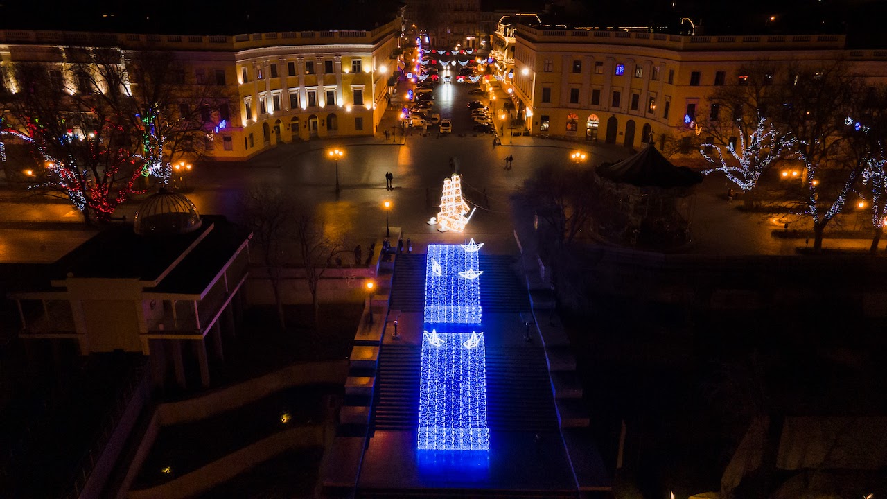 Odesa. Potemkin Stairs. 2022 — Lumiere | Light illumination | Ukraine