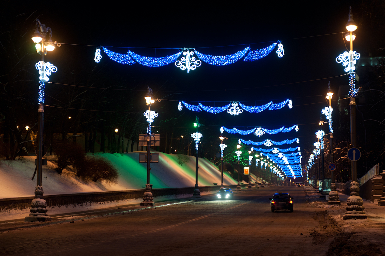 Kyiv. ul. Hrushevsky st. 2011  — Lumiere | Light illumination | Ukraine